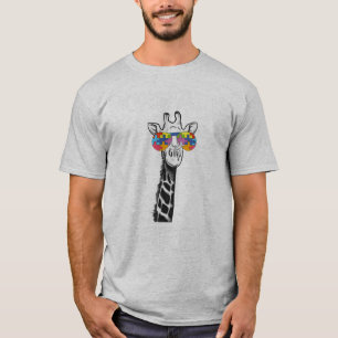 T-shirt Ce design graphique amusant présente girafe avec c