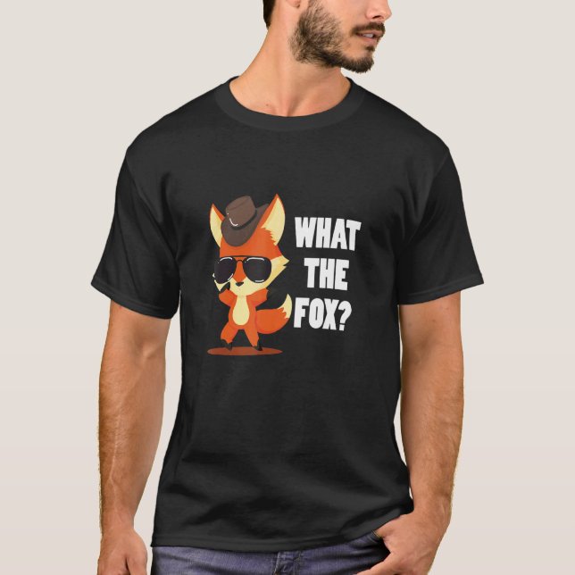 T-shirt Ce Fox Cool Fox Avec Casquette & Lunettes de solei (Devant)