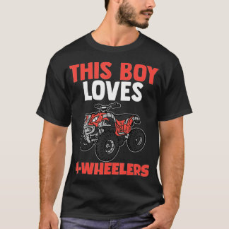 T-shirt Ce Garçon aime 4 Quatre Roues Homme Quad VTT