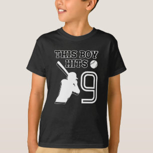 T-shirt Ce garçon atteint 9 - baseball 9h anniversaire