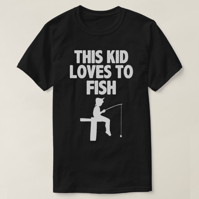 T-shirt Ce gosse adore pêcher (Design devant)