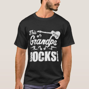 T-shirt Ce Grand-Père Rocks Guitare Rock N Roll Drôle