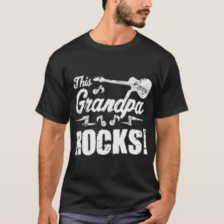 T-shirt Ce Grand-Père Rocks Guitare Rock N Roll Drôle
