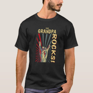 T-shirt Ce Grandpa Rocks Vintage Retro Concert Les années