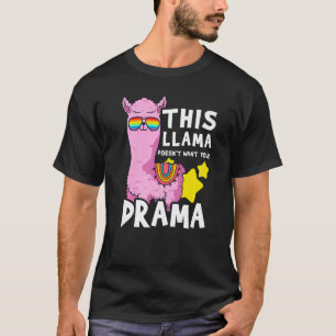 T-shirt Ce lama n'a pas de temps pour votre drame animal
