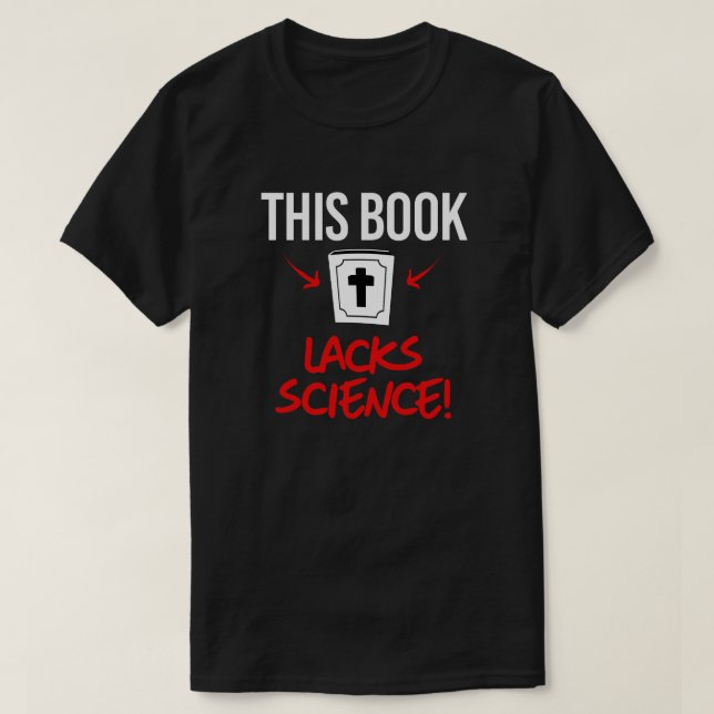 T-shirt Ce livre manque de science (Design devant)