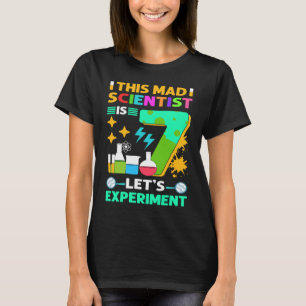 T-shirt Ce Mad Scientifique A 7 Ans 7E Anniversaire