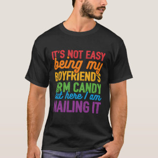 T-shirt Ce N'Est Pas Facile D'Être Mon Petit-Ami Bain À Br