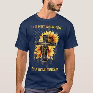 T-shirt Ce n'est pas la religion c'est une relation Sunflo