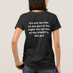 T-shirt Ce n'est pas la taille de la fille dans le combat