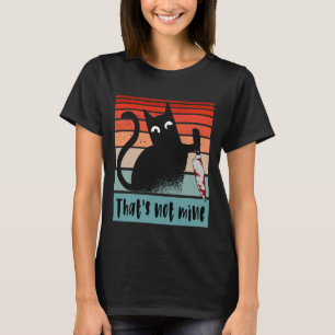 T-shirt Ce n'est pas le mien, Chat Innocent avec couteau C