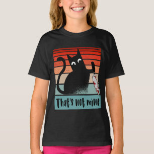 T-shirt Ce n'est pas le mien, Chat Innocent avec couteau C