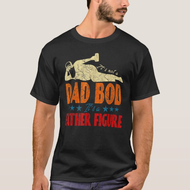 T-shirt Ce n'est pas un papa Bod C'est un père Figure Rétr (Devant)