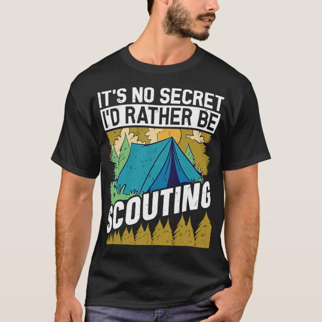 T-shirt Ce n'est pas un secret, je scouterais des scouts e (Devant)