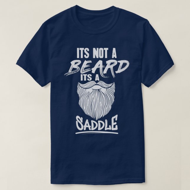 T-shirt Ce n'est pas une barbe c'est une selle (Design devant)