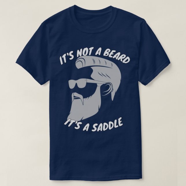 T-shirt Ce N'Est Pas Une Barbe C'Est Une Selle Design Extr (Design devant)
