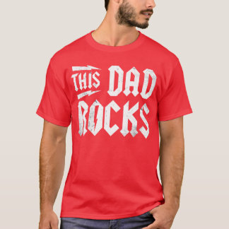 T-shirt Ce papa déchire la musique rock Cadeau de fête des