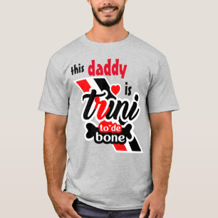 T-shirt Ce papa est trinidadien jusqu'au fond des os