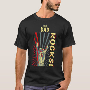 T-shirt Ce Papa Rocks Vintage Retro Concert les années 70 
