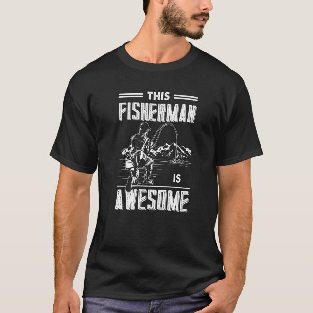 T-shirt Ce Pêcheur Est Un Awesome Pêcheur (Devant)