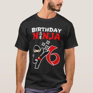 T-shirt Ce Petit Ninja Est 6 Enfants Ninja 6E Anniversaire