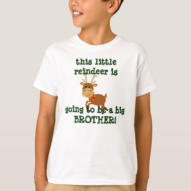T-shirt ce petit renne va être un grand frère ! (Devant)