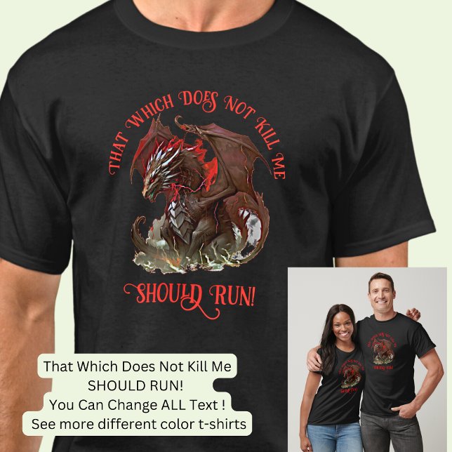T-shirt Ce Qui Ne Me Tue Pas, Devrait COURIR ! (Créateur téléchargé)