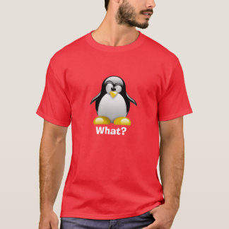 T-shirt Ce qui ? Pingouin (le rouge des hommes)