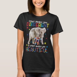 T-shirt Ce qui vous rend différent Éléphant Maman Enfant A