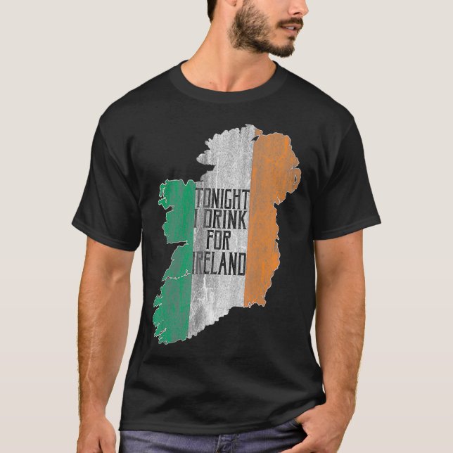 T-shirt Ce Soir, Je Bois Pour L'Irlande (2) (Devant)