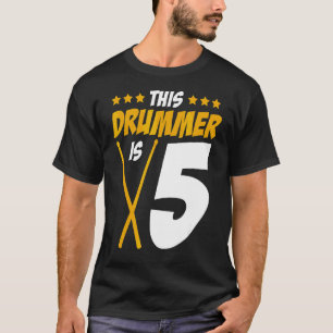 T-shirt Ce Tambour Est 5 Drummer Drummer Set Musique