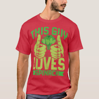 T-shirt Ce Type Aime Spinach Vegan Spinach Amateurs Spinac