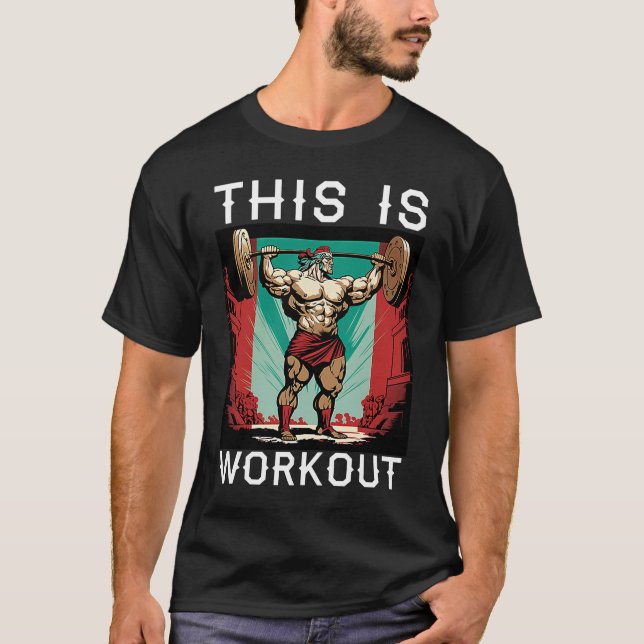 T-shirt Ceci est Entraînement Sparta Spartan Lifting Heavi (Devant)