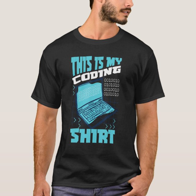 T-shirt Ceci Est Mon Coding Shirt Site Web Programmer Web  (Devant)