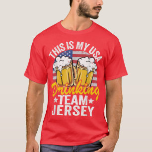 T-shirt Ceci est mon maillot d'équipe de boisson USA Drape