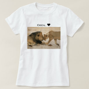 T-shirt Cecil Montre un peu d'amour Lion & Lionne