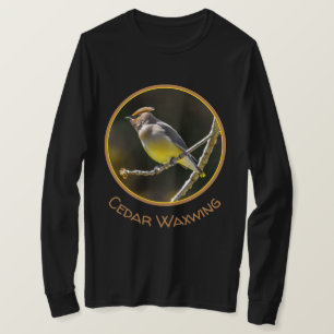 T-shirt Cèdre cire Songbird Photo originale Oiseau sauvage