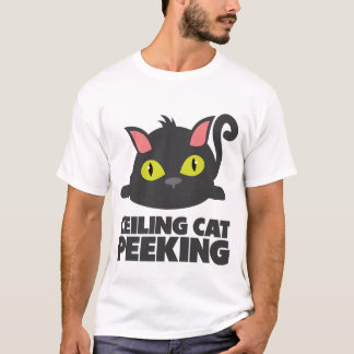 T-shirt Ceiling Cat Peeking Funny Internet Meme Art