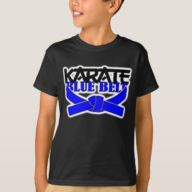 T-shirt Ceinture bleue Karate (Devant)