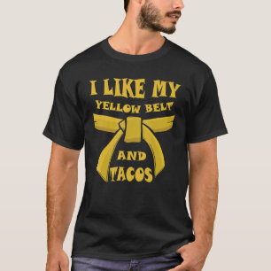 T-shirt Ceinture de couleur jaune Karaté Judo Aikido Jiu J