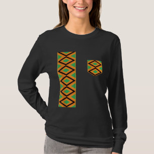 T-shirt Ceinture et poche en tissu Kente Fierté ethnique K