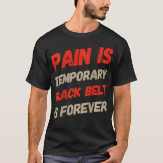 T-shirt Ceinture noire Backprint Bjj Citations Douleur Est