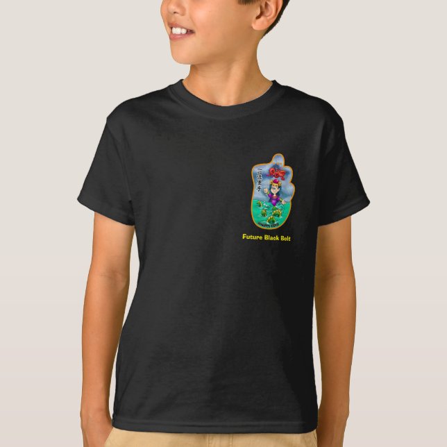 T-shirt Ceinture noire mignonne de Mitzu Gami (Isshinryu) (Devant)