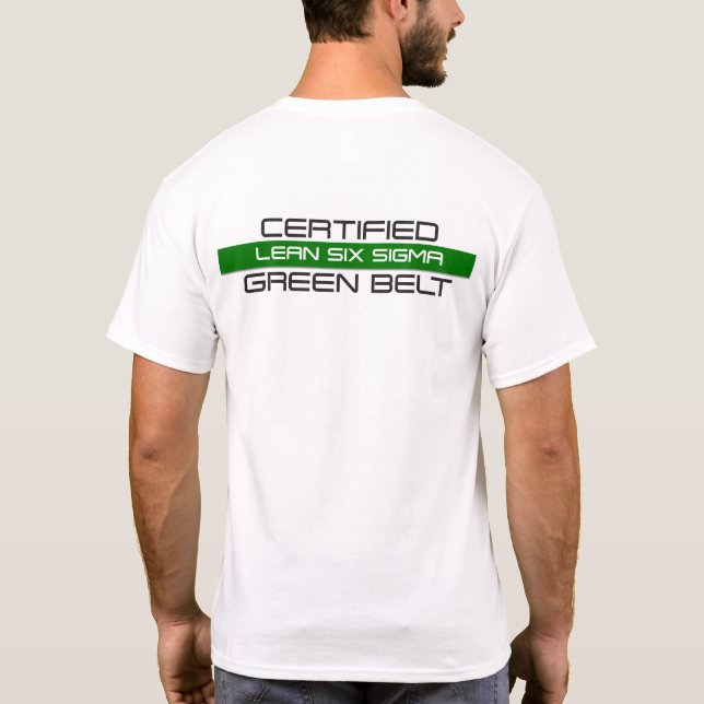 T-shirt Ceinture verte Lean Six Sigma (imprimé arrière) (Dos)