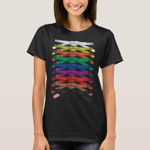 T-shirt Ceintures Colorées Karaté Kung Fu Judo Jiu Jitsu C