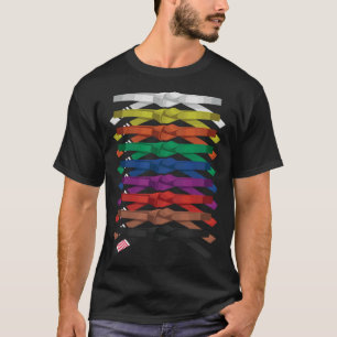 T-shirt Ceintures colorées Karate Kung Fu Judo Jiu Jitsu L