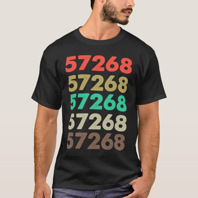 T-shirt Cela Dit 57268 Code postal rétro Code postal 57268 (Devant)