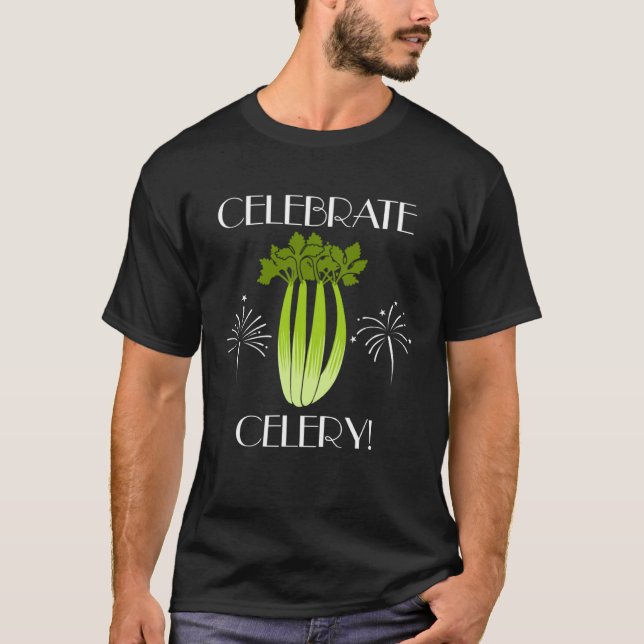 T-shirt Celebate Celery Ironic Vegetables Leek (Devant)