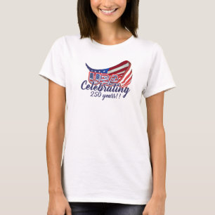 T-shirt célébrant les 250 étoiles et bandes des Ét