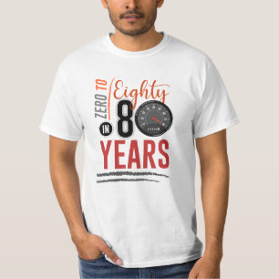 T-shirt Célébration de 0 à 80 ans en 80 ans